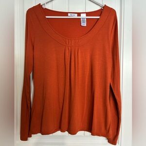 liz & co. Women's Rust Long Sleeve Top